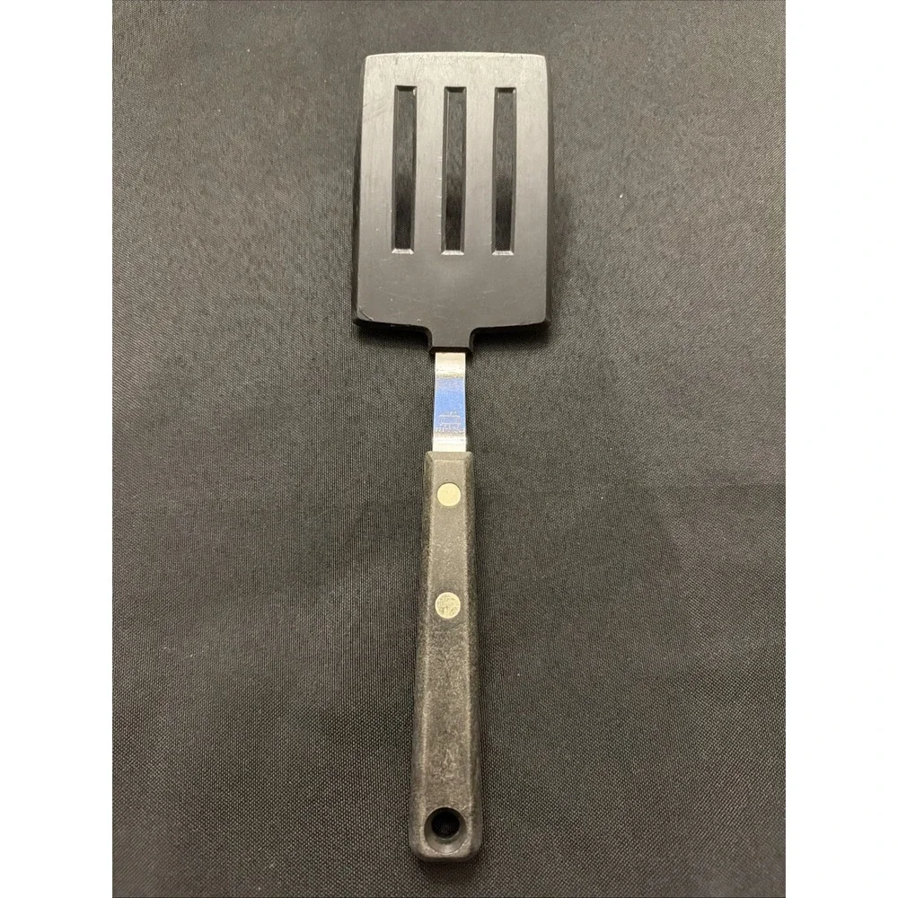EKCO Short Stainless  Slotted Spatula Nylon Head Bakelite Handle USA